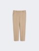 Темно-бежевые брюки WEEKEND MAX MARA из эластичного хлопка: фото - Invogue