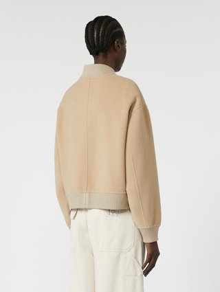 Темно-бежевий бомбер WEEKEND MAX MARA з суміші вовни: фото 3 - Invogue