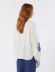 Кремова сорочка Weekend Max Mara з льону з вишивкою: фото 2 - Invogue