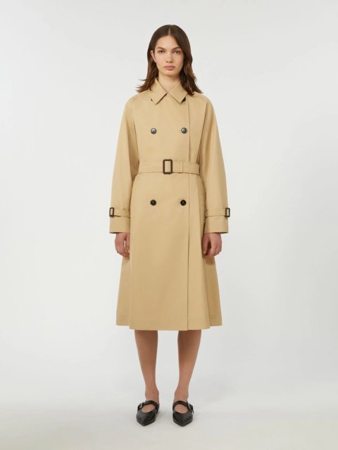 Бежевий плащ WEEKEND MAX MARA габардиновий: фото 2 - Invogue