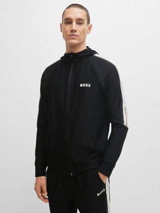Черное худи BOSS на молнии: фото 1 - Invogue