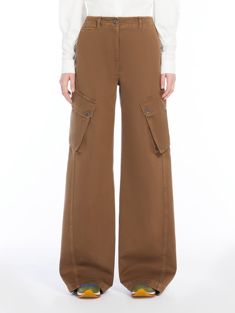 Коричневі брюки WEEKEND MAX MARA карго: фото 1 - Invogue