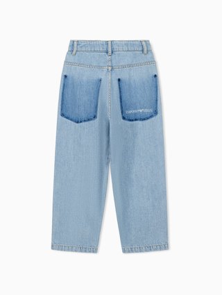 Голубые джинсы Emporio Armani из хлопка и лиоцелла: фото 2 - Invogue