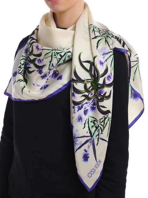 Белый платок KENZO: фото 4 - Invogue