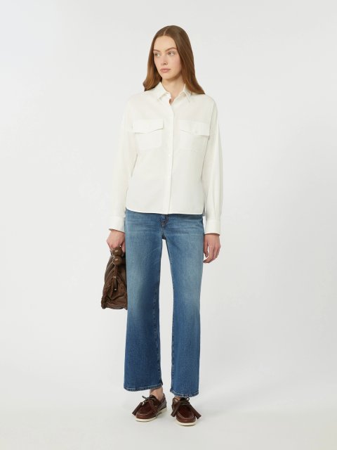 Сині джинси WEEKEND MAX MARA розкльошеного крою: фото 1 - Invogue
