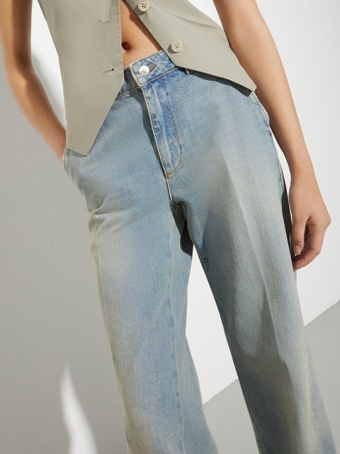 Блакитні джинси MAX&CO вільного крою: фото 4 - Invogue