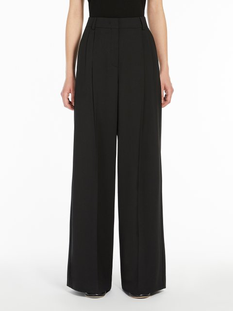 Черные брюки Weekend Max Mara из смеси шерсти: фото 2 - Invogue