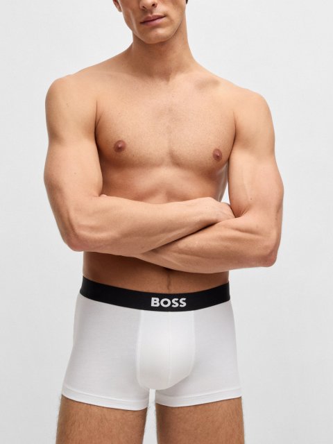 Комплект із трьох білих боксерів Boss: фото 3 - Invogue