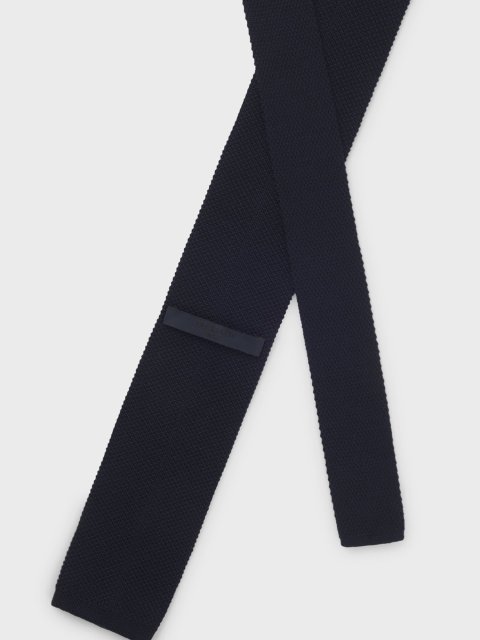 Темно-синий галстук BOSS из шерсти: фото 5 - Invogue