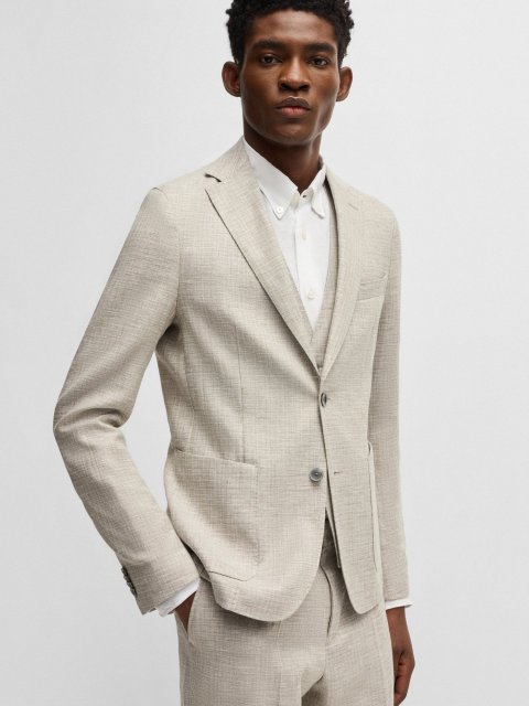 Белая рубашка Boss льняная: фото 4 - Invogue