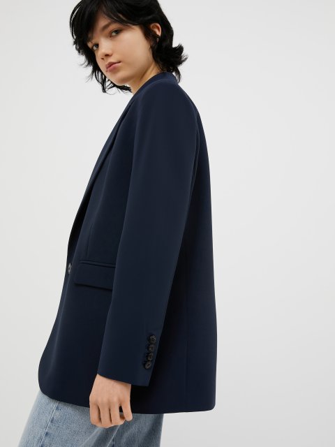 Темно-синий блейзер Max&Co из крепа: фото 3 - Invogue