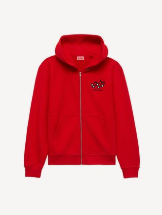 Красное худи Kenzo из хлопка: фото - Invogue