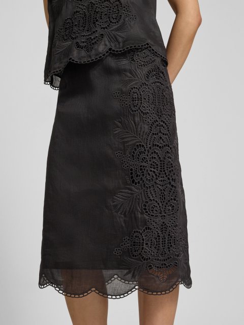 Черная юбка Max Mara прямого кроя: фото 4 - Invogue