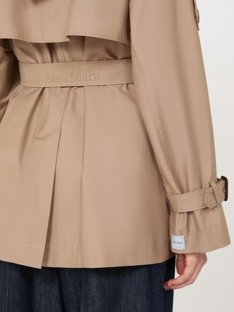 Темно-бежевий плащ MAX MARA двобортний: фото 4 - Invogue