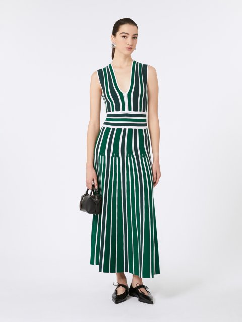 Зелена сукня MAX MARA з віскозної пряжі: фото 1 - Invogue