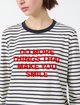 Белая футболка Weekend Max Mara в полоску из хлопка и эластана: фото 5 - Invogue