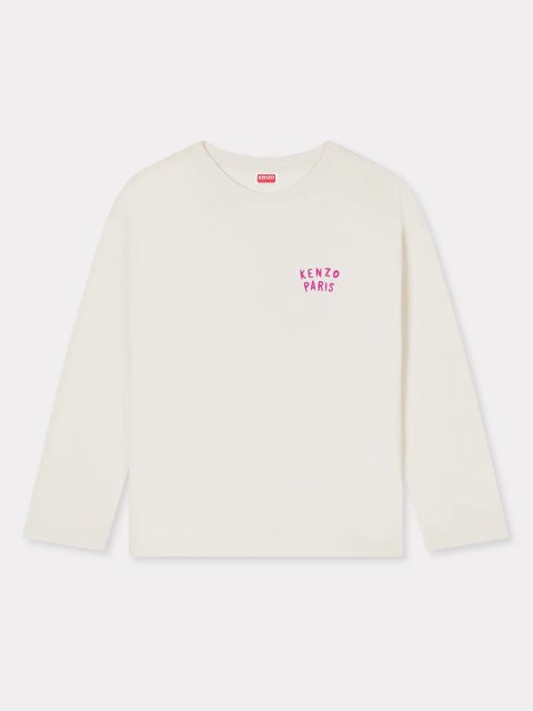 Кремовый лонгслив KENZO из хлопкового трикотажа: фото - Invogue