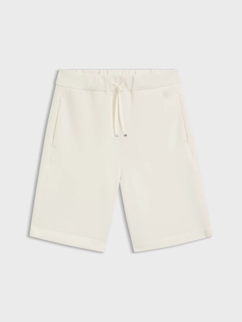 Белые бермуды BOSS из эластичного трикотажа: фото - Invogue