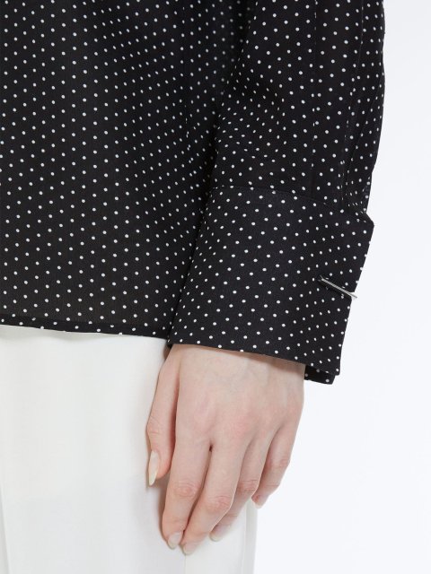 Чёрная рубашка MAX MARA: фото 3 - Invogue