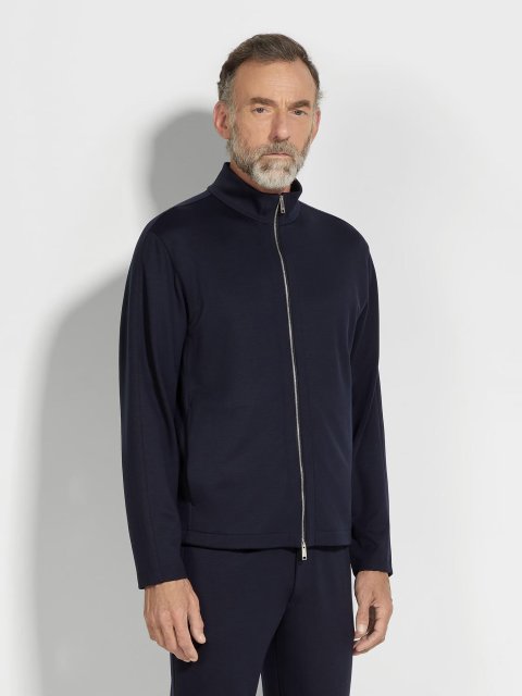 Темно-синій світшот ZEGNA з вовни: фото 2 - Invogue