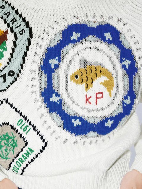 Білий джемпер KENZO вільного крою: фото 3 - Invogue