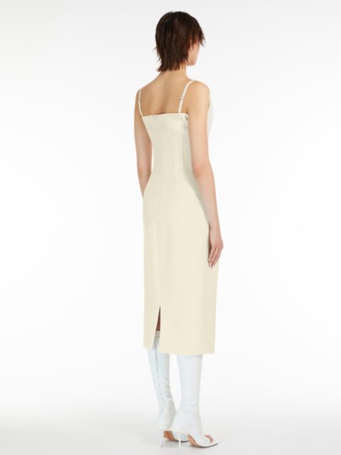 Молочное платье миди SPORTMAX: фото 2 - Invogue