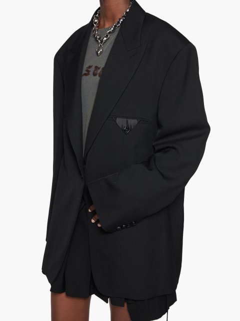 Чорний жакет Acne Studios однобортний: фото 4 - Invogue