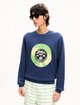 Сине-чёрный свитшот Kenzo из хлопка: фото 2 - Invogue