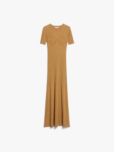 Темно-бежева сукня Max Mara з шовку та кашеміру: фото - Invogue