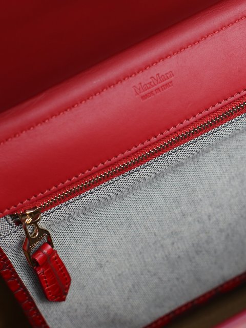 Бордовая сумка MAX MARA: фото 7 - Invogue