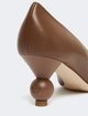 Коричневые туфли Weekend Max Mara из кожи: фото 3 - Invogue