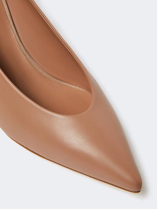 Пудровые туфли Weekend Max Mara из кожи: фото 2 - Invogue