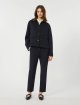 Темно-синие брюки WEEKEND MAX MARA из чистой эластичной шерсти: фото 1 - Invogue