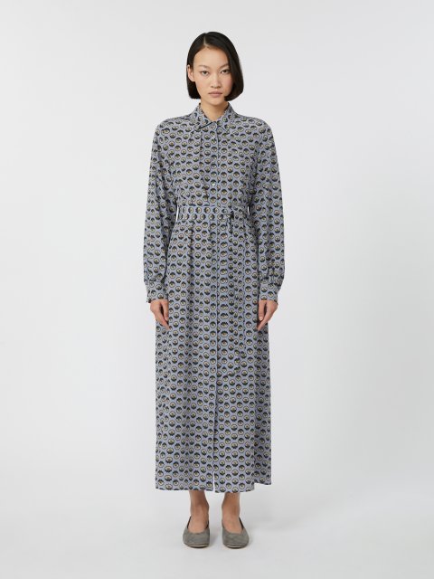 Блакитна сукня WEEKEND MAX MARA з принтом: фото 3 - Invogue
