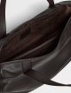 Темно-коричнева сумка ZEGNA шкіряна: фото 3 - Invogue