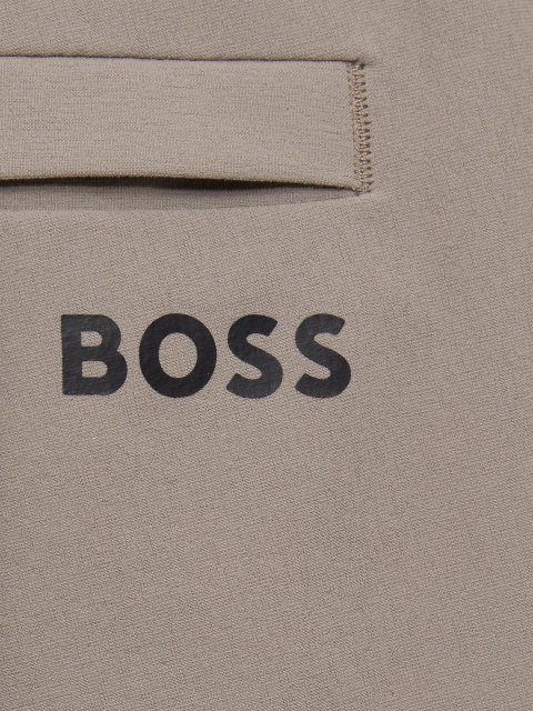 Бежеві шорти BOSS з поліаміду з додаванням еластану: фото 3 - Invogue