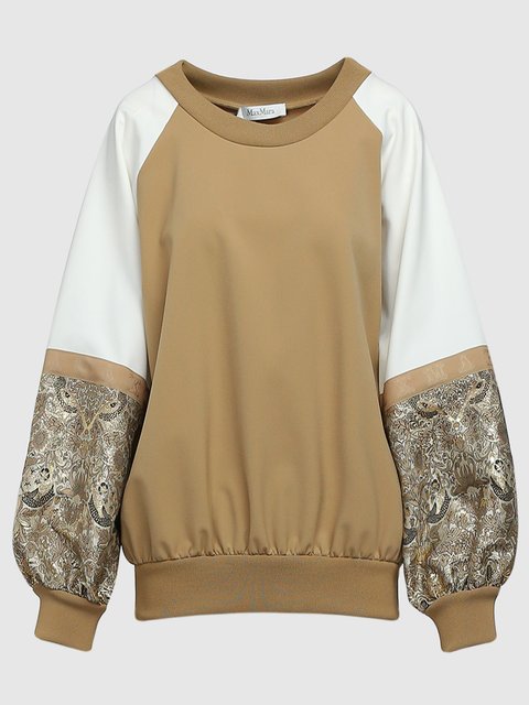 Кремовая блуза MAX MARA: фото - Invogue
