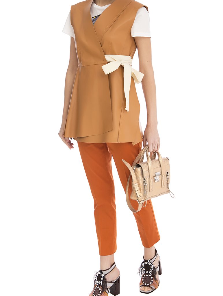 жилет кожаный SPORTMAX: фото 4 - Invogue