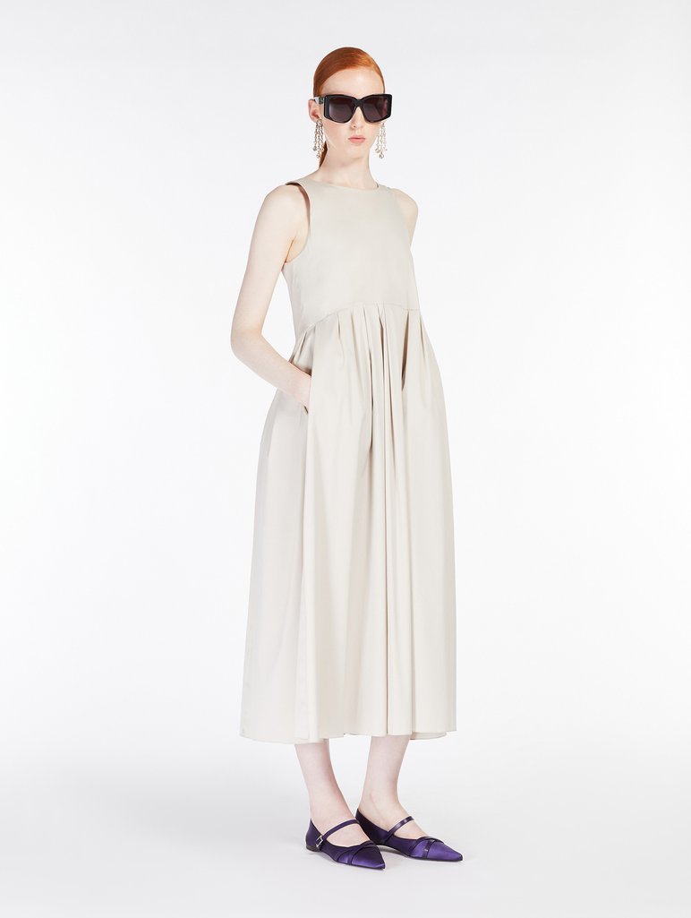 Кремовое платье Max Mara из поплина: фото 1 - Invogue
