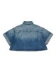 Синій джинсовий костюм MM6 Maison Margiela з сорочки та шортів: фото 1 - Invogue