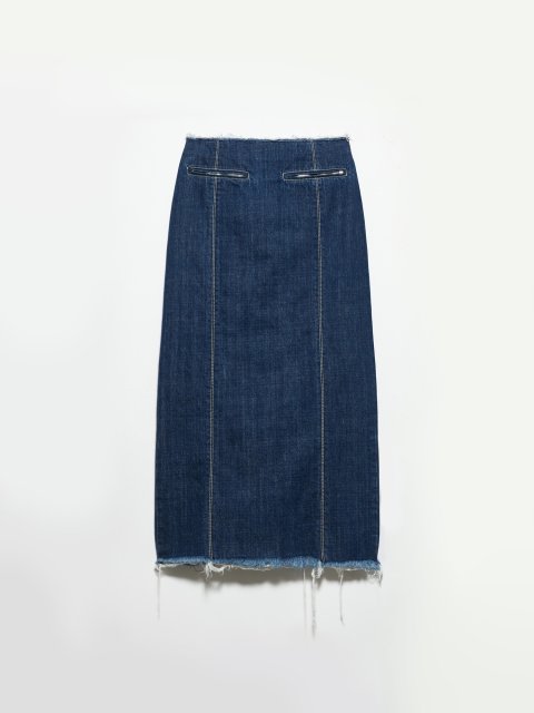 Синяя юбка Max&Co из хлопкового денима: фото - Invogue