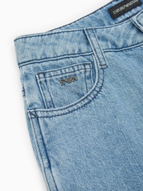 Синие джинсы Emporio Armani хлопчатобумажные: фото 3 - Invogue