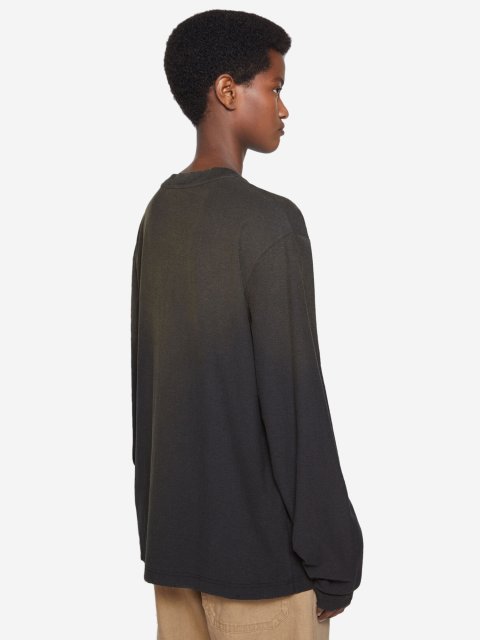 Чорний лонгслів Acne Studios з логотипом: фото 2 - Invogue