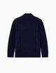 Темно-синий свитер Emporio Armani из хлопка и полиамида: фото 2 - Invogue