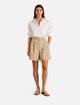 Бежевые шорты Weekend Max Mara из льна: фото 1 - Invogue