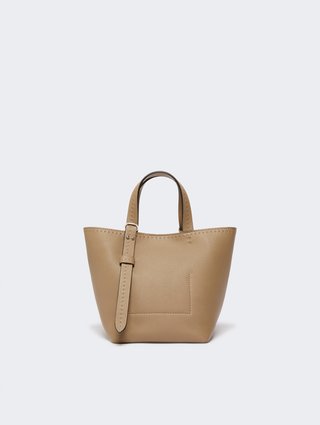 Светло-коричневая сумка MAX MARA из кожи: фото 3 - Invogue