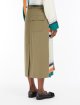 Спідниця кольору хакі WEEKEND MAX MARA з принтом: фото 1 - Invogue
