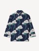 Темно-синя сорочка Kenzo з бавовни з квітковим принтом: фото - Invogue