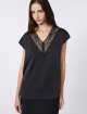 Чорний топ WEEKEND MAX MARA атласний: фото 4 - Invogue