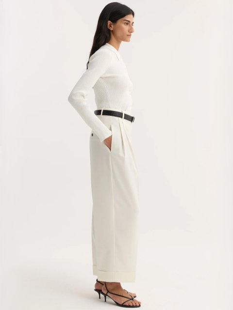 Білі брюки Róhe з суміші вовни: фото 3 - Invogue